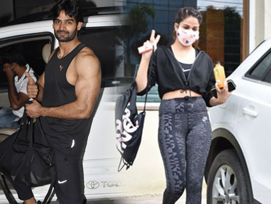 Kartikeya And Lavanya Spotted Near The Gym